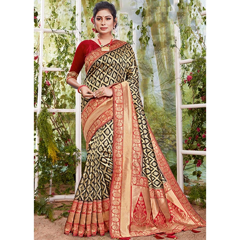 Maroon Spun Silk Saree With Blouse Piece - JD986580516