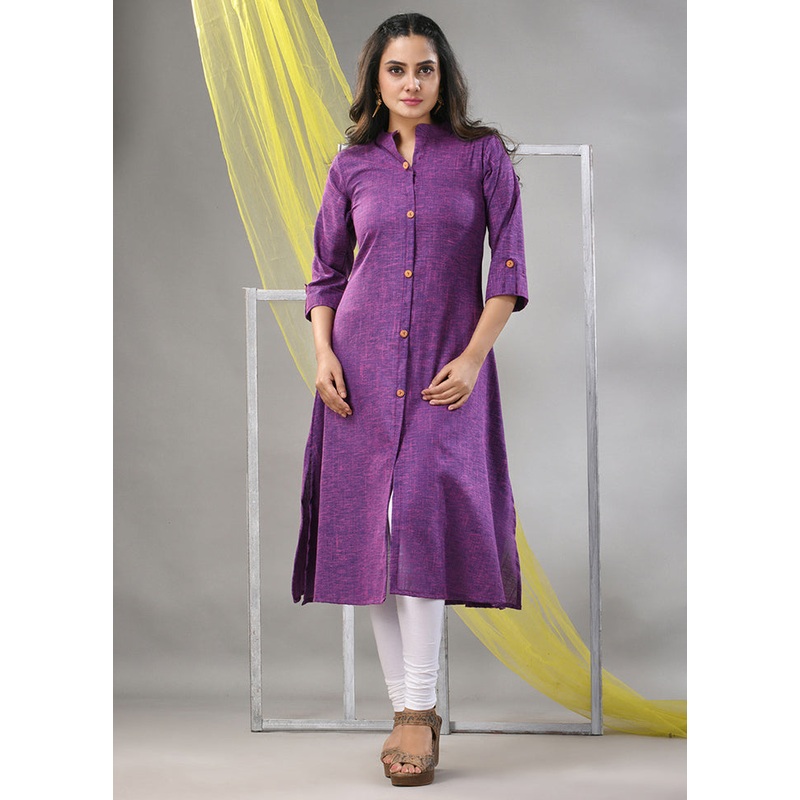 Violet Readymade Cotton Kurti - JD986580216