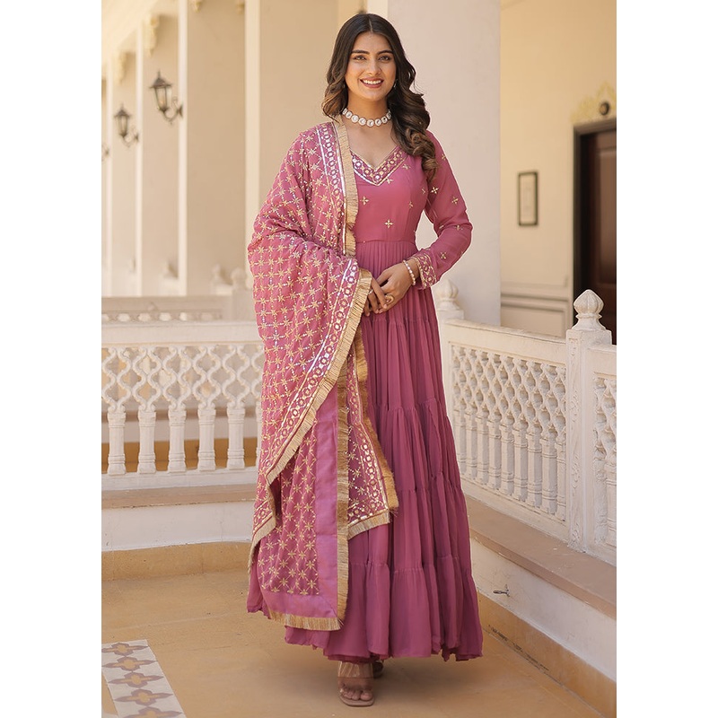 Onion Readymade Georgette Indian Dress - JD986579970