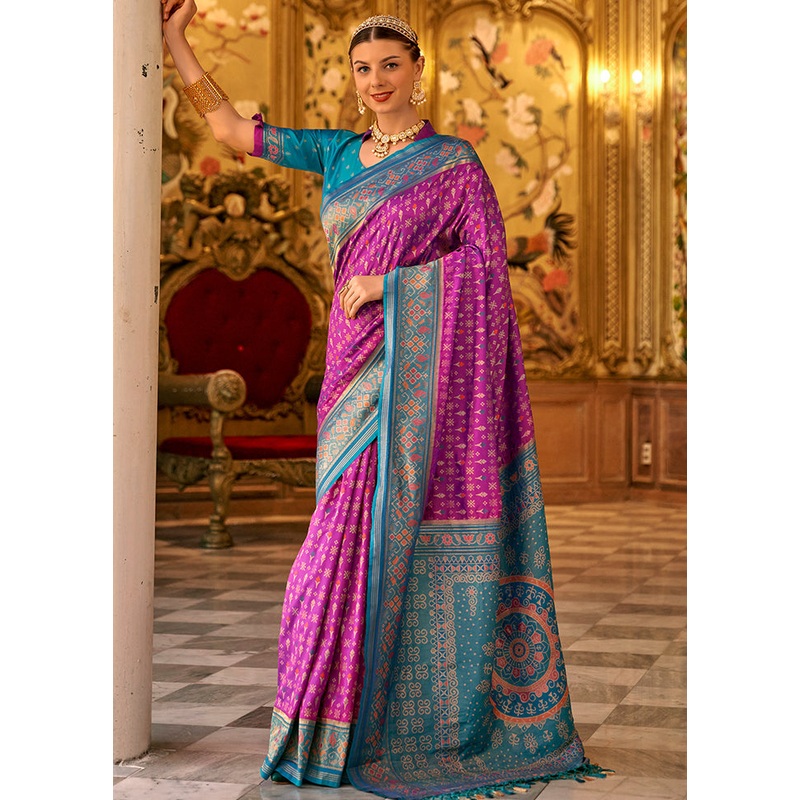 Pink Dupion Silk Saree With Blouse Piece - JD986579965