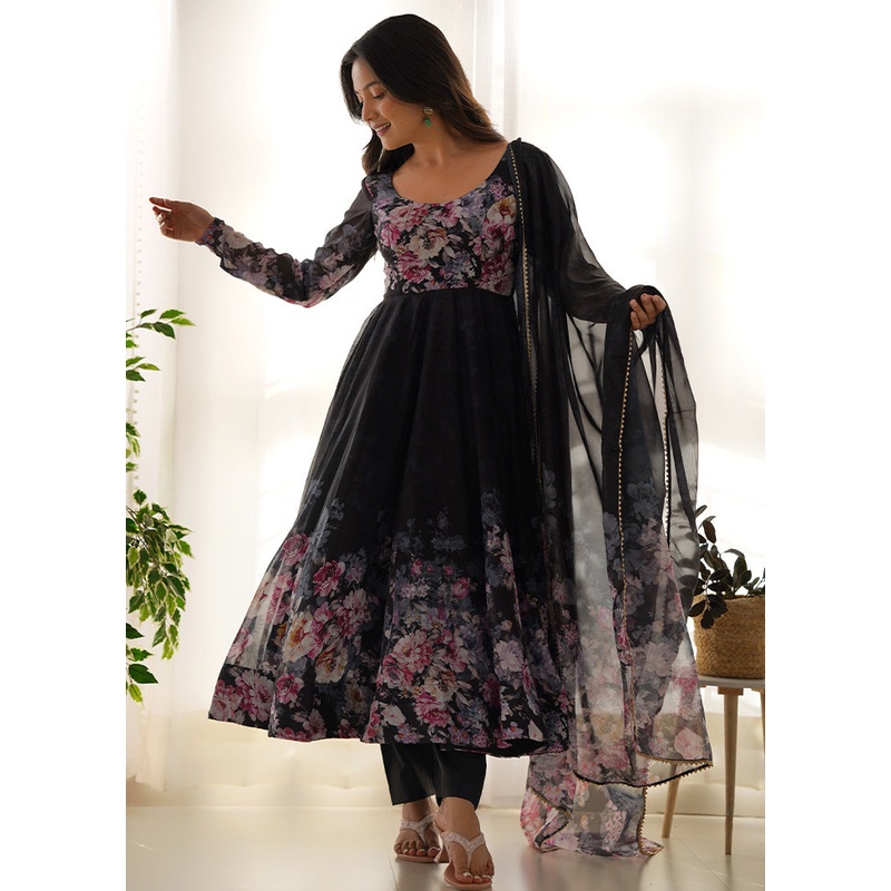 3 Pc Black Pure Readymade Net Suit Set - JD986579439