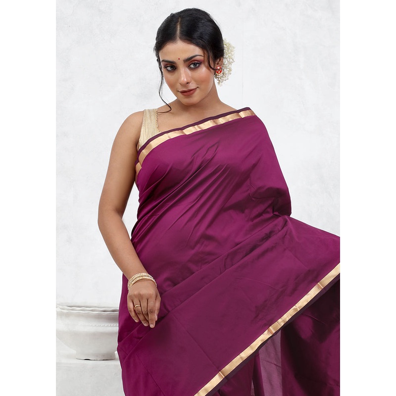 Pink Kanjivaram Silk Saree With Blouse Piece - JD986579515
