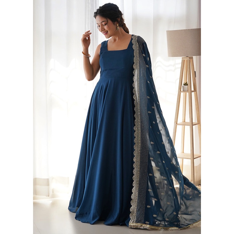 Rama Readymade Pure Georgette Anarkali Gown - JD986579361