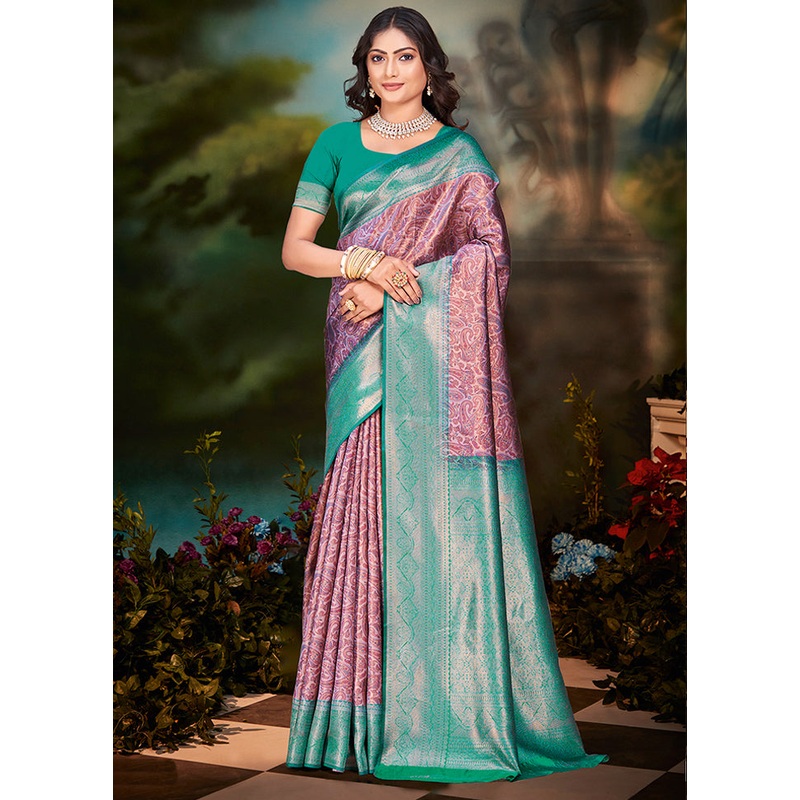 Multicolor Dupion Silk Saree With Blouse Piece - JD986578546