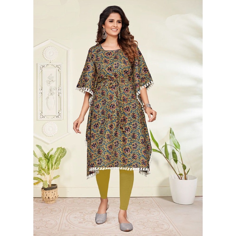 Multicolor Pure Readymade Cotton Kaftan - JD986578338
